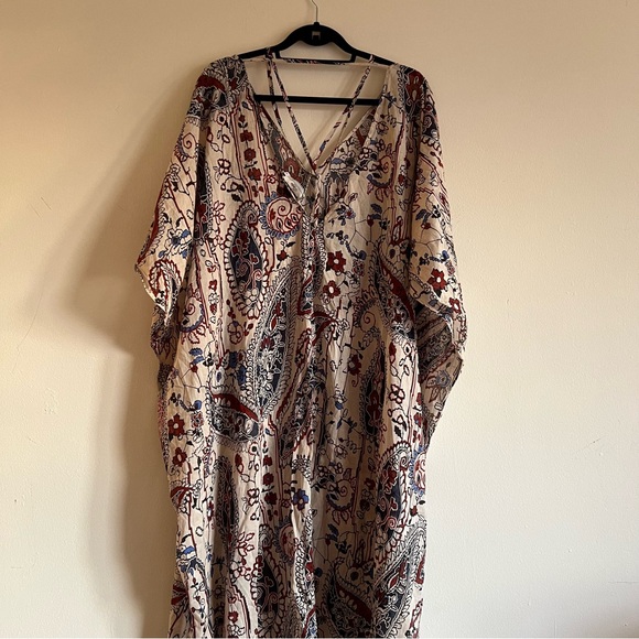 devotion twins Milos Dress Multicolor In Blue printed size S cotton C7 - Picture 5 of 5